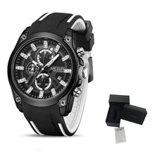 MEGIR Original Blue Sport Watches for Men Luxury Chronograph Man Military Quartz Wristwatch Clock Luminous Big Dial Reloj Hombre 2144