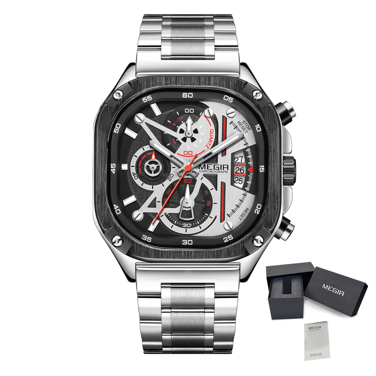MEGIR Sports Military Watches for Men Luxury Business Casual Wristwatches Waterproof Date Clock Chronograph Reloj Hombre 2217