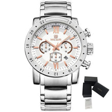 MEGIR Luxury Men's Business Watches Chronograph Waterproof Stainless Steel Quartz Watch Calendar Male Clock Reloj Hombre 3008