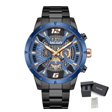 MEGIR Stainless Steel Bracelet Watch for Men Luxury Business Casual Quartz Wristwatch Date Clock Chronograph Big Dial Reloj Hombre 2221