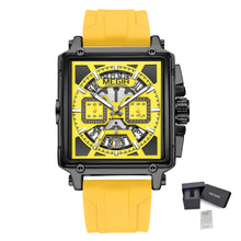 MEGIR Sport Watches for Men Waterproof Quartz Military Wristwatches Square Dial Male Chronograph Watch 24-hour Reloj Hombre 2233