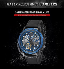 RUIMAS Relogio Masculino Luxury Leather Band Quartz Wristwatch Men Big Dial Moda Watches Waterproof Sport Military Reloj Hombre 306