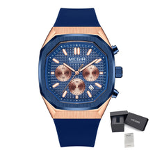 MEGIR Fashion Sport Military Watches for Men Luxury Quartz Wristwatch Silicone Strap Waterproof Date Clock 24-hour Reloj Hombre 2215