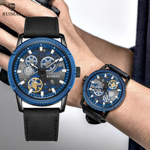 RUIMAS Relogio Masculino Luxury Leather Band Quartz Wristwatch Men Big Dial Moda Watches Waterproof Sport Military Reloj Hombre 306