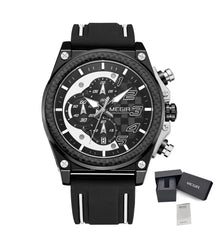 MEGIR Chronograph Sports Watch Men Silicone Military Watches Waterproof Date Clock Fashion Quartz Wristwatches Reloj Hombre 2051
