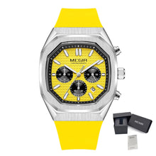 MEGIR Fashion Sport Military Watches for Men Luxury Quartz Wristwatch Silicone Strap Waterproof Date Clock 24-hour Reloj Hombre 2215