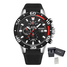 MEGIR Men Wristwatch Top Brand Luxury Silicone Strap Sport Watches Waterproof Luminous Quartz Clock Chronograph Reloj Hombre 2121