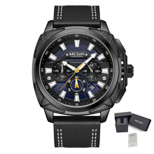 MEGIR Relogio Masculino Watches Men Fashion Leather Band Sports Military Watches Luxury Quartz Business Wristwatch Reloj Hombre 2128