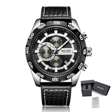 MEGIR Fashion Men's Watch Multifunctional Casual Sport Wristwatch Waterproof Luminous Male Quartz Chronograph Reloj Hombre 2096