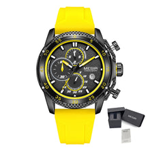 MEGIR Men's Watches Luxury Military Sport Wristwatches Waterproof Luminous Silicone Strap Quartz Chronograph Reloj Hombre 2211