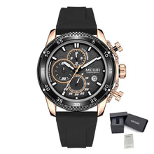 MEGIR Men's Watches Luxury Military Sport Wristwatches Waterproof Luminous Silicone Strap Quartz Chronograph Reloj Hombre 2211