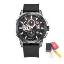 RUIMAS Sports Watches for Men Casual Luxury Quartz Wristwatch Calendar Luminous Silicone Chronograph Clock reloj hombre 581