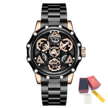 RUIMAS Quartz Watches Men's Business Wristwatch Waterproof Male Clock Chronograph Stainless Steel Casual Watch reloj hombre 331