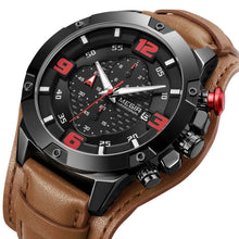 MEGIR Large Dial Watches for Men Luxury Brand Sports Chronograph Clock Waterproof Luminous Hands Quartz Wristwatch Reloj Hombre 2099