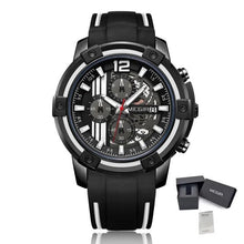 MEGIR Chronograph Mens Sport Watches with Silicone Band Big Dial Military Quartz Watch Men Clock Relogio Masculino Reloj Hombre 2097