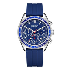 MEGIR Analog Quartz Wrist Watch Chronograph Luminous Business Sport Watches with Silicone Strap Calendar Man Clock Reloj Hombre 8105