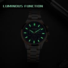 MEGIR Stainless Steel Waterproof Wrist Watches for Men Luminous Chronograph Business Quartz Men's Casual Clock Reloj Hombre 2150