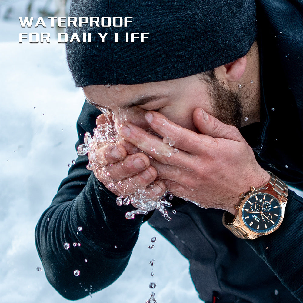 MEGIR Stainless Steel Waterproof Wrist Watches for Men Luminous Chronograph Business Quartz Men's Casual Clock Reloj Hombre 2150
