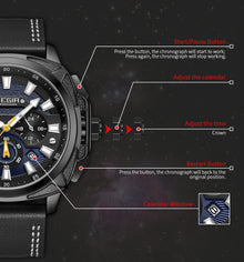 MEGIR Relogio Masculino Watches Men Fashion Leather Band Sports Military Watches Luxury Quartz Business Wristwatch Reloj Hombre 2128