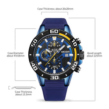 MEGIR Men Wristwatch Top Brand Luxury Silicone Strap Sport Watches Waterproof Luminous Quartz Clock Chronograph Reloj Hombre 2121