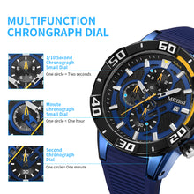 MEGIR Men Wristwatch Top Brand Luxury Silicone Strap Sport Watches Waterproof Luminous Quartz Clock Chronograph Reloj Hombre 2121
