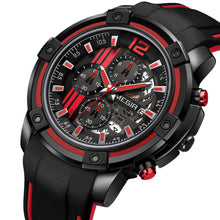MEGIR Chronograph Mens Sport Watches with Silicone Band Big Dial Military Quartz Watch Men Clock Relogio Masculino Reloj Hombre 2097