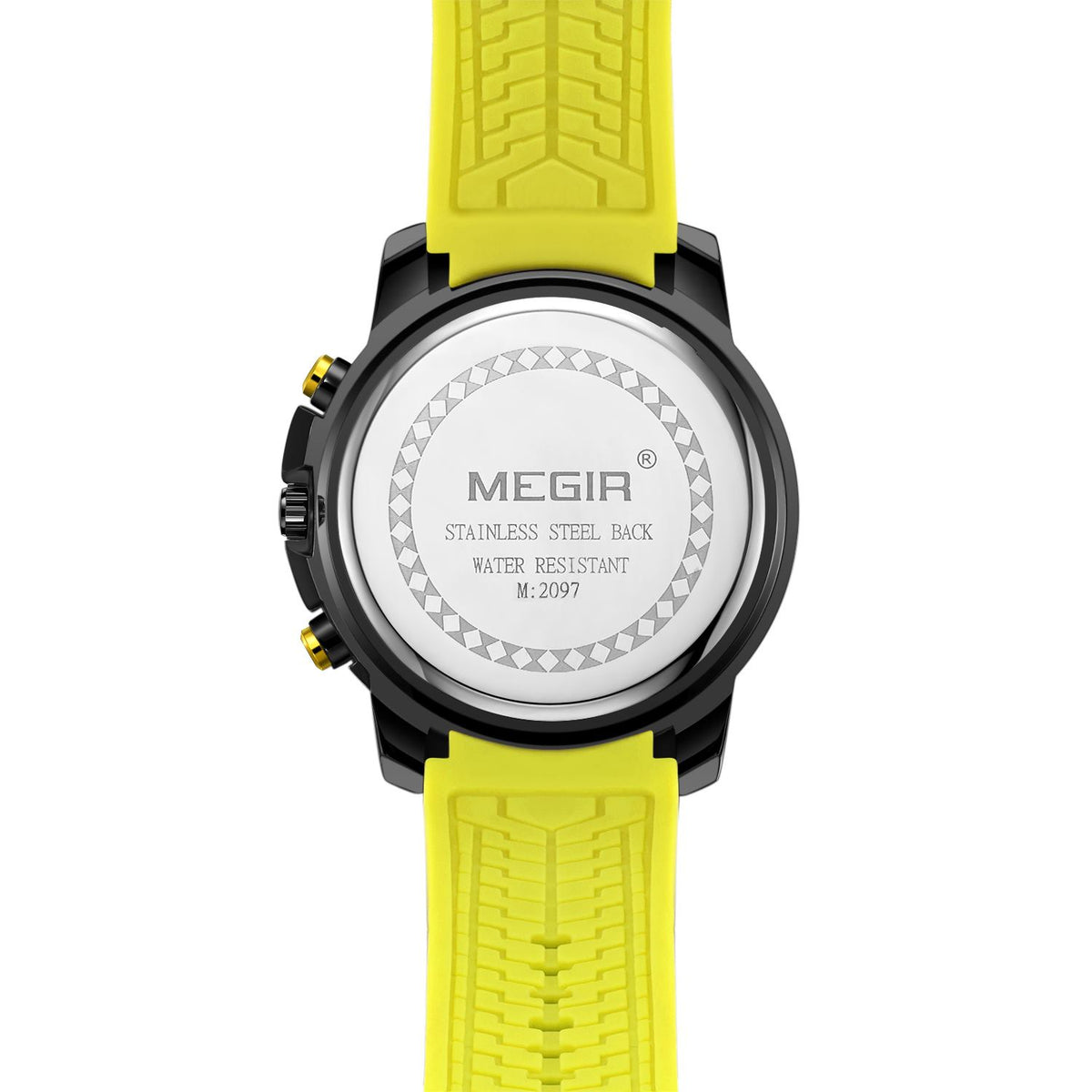 MEGIR Chronograph Mens Sport Watches with Silicone Band Big Dial Military Quartz Watch Men Clock Relogio Masculino Reloj Hombre 2097