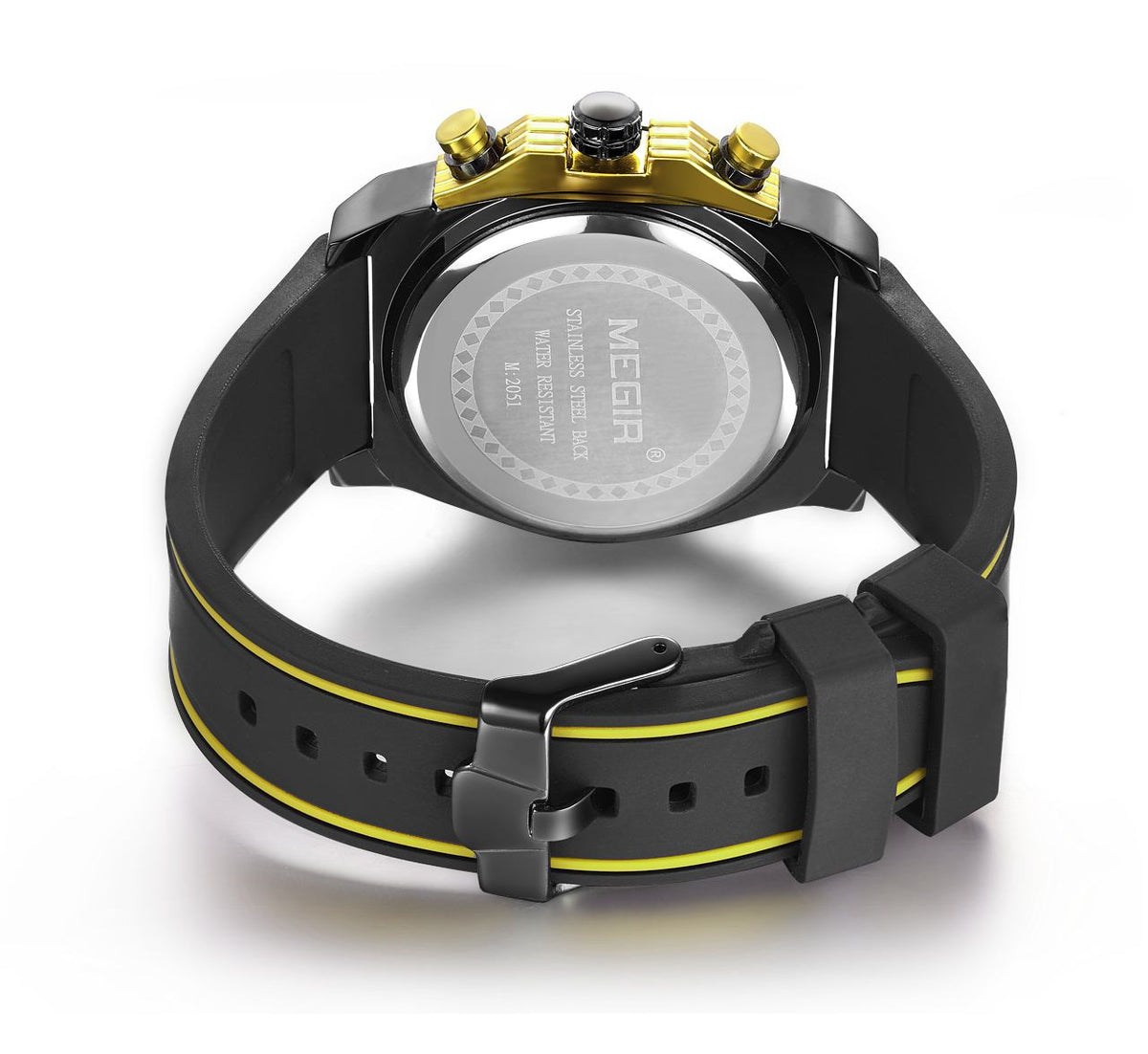 MEGIR Chronograph Sports Watch Men Silicone Military Watches Waterproof Date Clock Fashion Quartz Wristwatches Reloj Hombre 2051