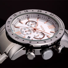 MEGIR Luxury Men's Business Watches Chronograph Waterproof Stainless Steel Quartz Watch Calendar Male Clock Reloj Hombre 3008
