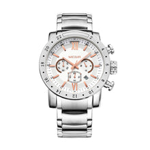 MEGIR Luxury Men's Business Watches Chronograph Waterproof Stainless Steel Quartz Watch Calendar Male Clock Reloj Hombre 3008