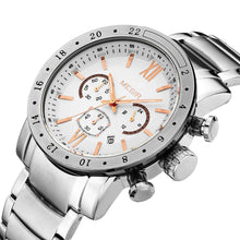 MEGIR Luxury Men's Business Watches Chronograph Waterproof Stainless Steel Quartz Watch Calendar Male Clock Reloj Hombre 3008