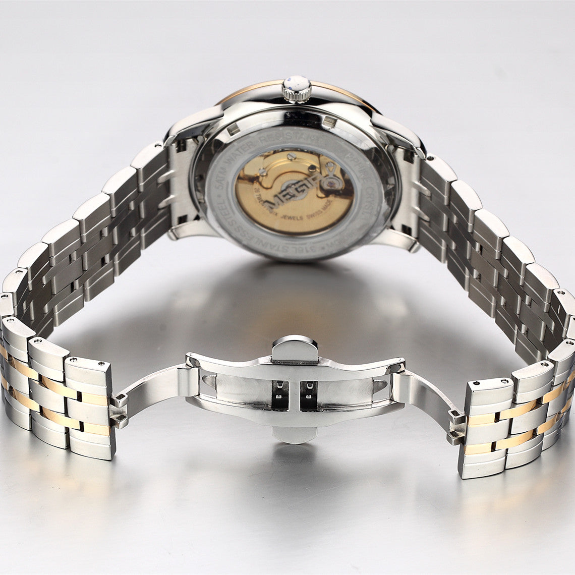 MEGIR Men Watches Stainless Steel Bracelet Sapphire Automatic Mechanical Watch Luxury Business Wristwatches Clock Reloj Hombre 96002