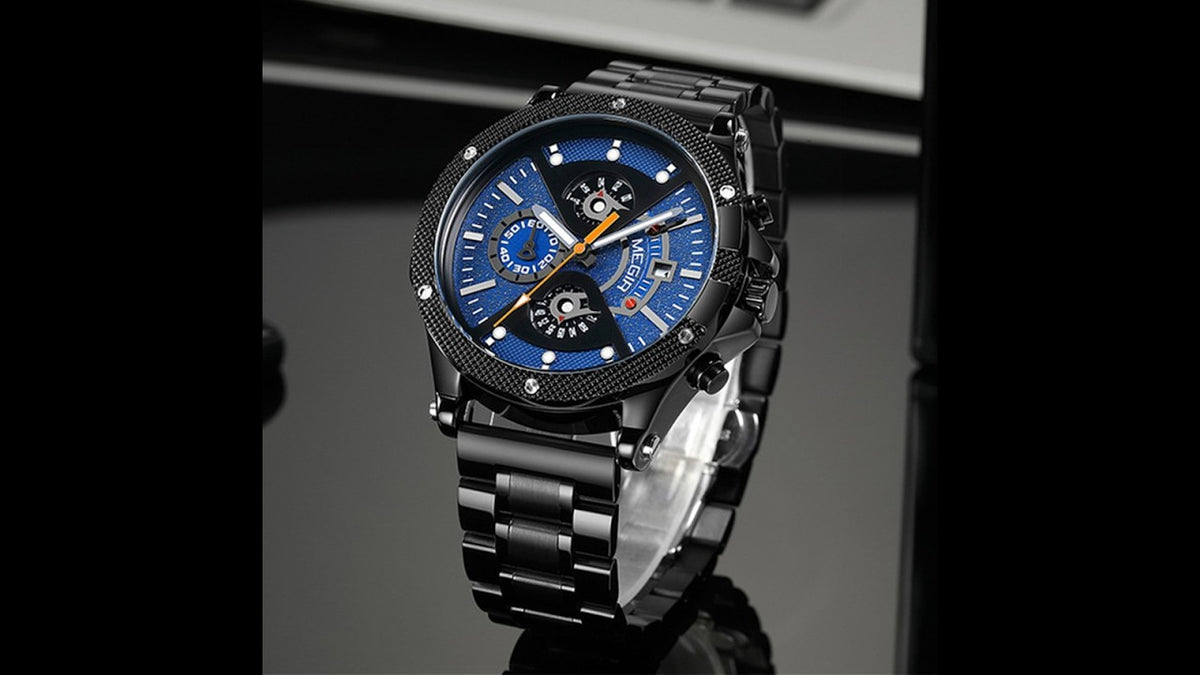MEGIR Men's Business Watch Top Brand Luxury Quartz Wristwatch Fashion Waterproof Man Military Clock Calendar Reloj Hombre 2216