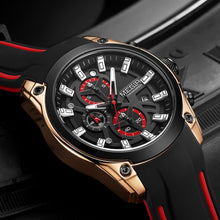 MEGIR Original Blue Sport Watches for Men Luxury Chronograph Man Military Quartz Wristwatch Clock Luminous Big Dial Reloj Hombre 2144