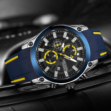 MEGIR Original Blue Sport Watches for Men Luxury Chronograph Man Military Quartz Wristwatch Clock Luminous Big Dial Reloj Hombre 2144