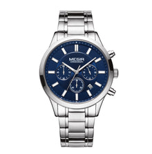 MEGIR Stainless Steel Waterproof Wrist Watches for Men Luminous Chronograph Business Quartz Men's Casual Clock Reloj Hombre 2150