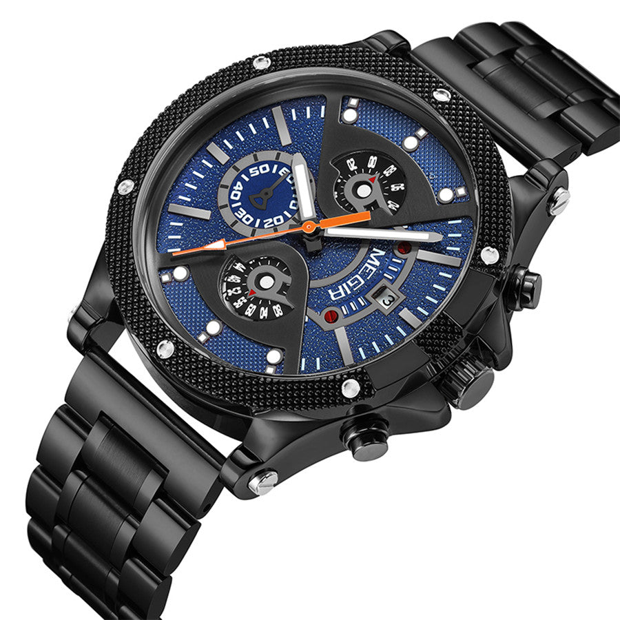 MEGIR Men's Business Watch Top Brand Luxury Quartz Wristwatch Fashion Waterproof Man Military Clock Calendar Reloj Hombre 2216