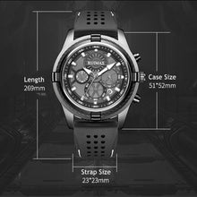 RUIMAS Top Luxury Quartz Wristwatches Men Silicone Large Dial  Military Sports Watches Waterproof Luminous Date Reloj Hombre 311