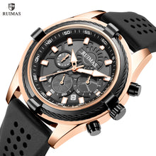 RUIMAS Top Luxury Quartz Wristwatches Men Silicone Large Dial  Military Sports Watches Waterproof Luminous Date Reloj Hombre 311