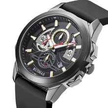 RUIMAS Sports Watches for Men Casual Luxury Quartz Wristwatch Calendar Luminous Silicone Chronograph Clock reloj hombre 581