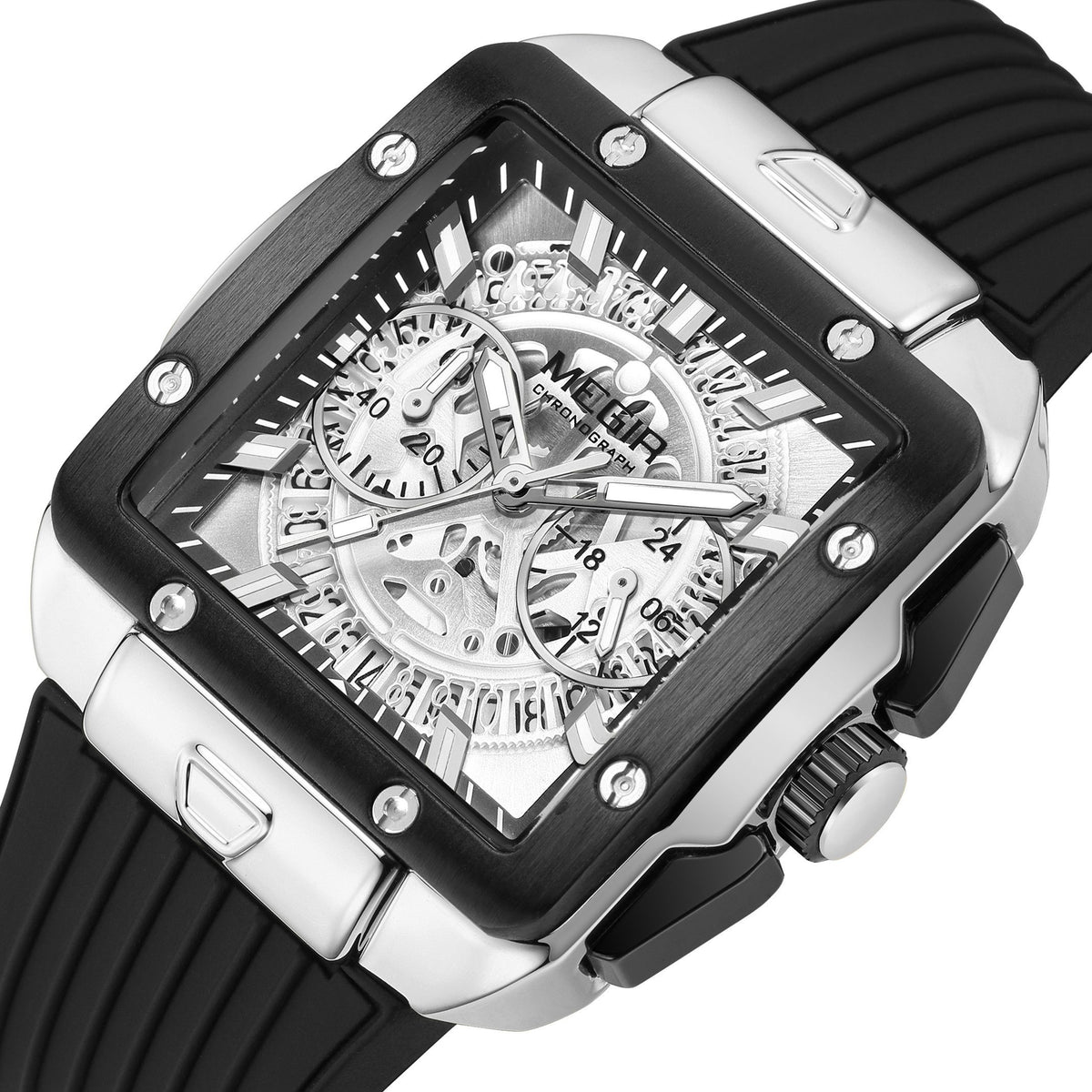 MEGIR Watch for Men Luxury Sport Quartz Wristwatch with Silicone Band Luminous Hands Date Male Chronograph Clock Reloj Hombre 2228