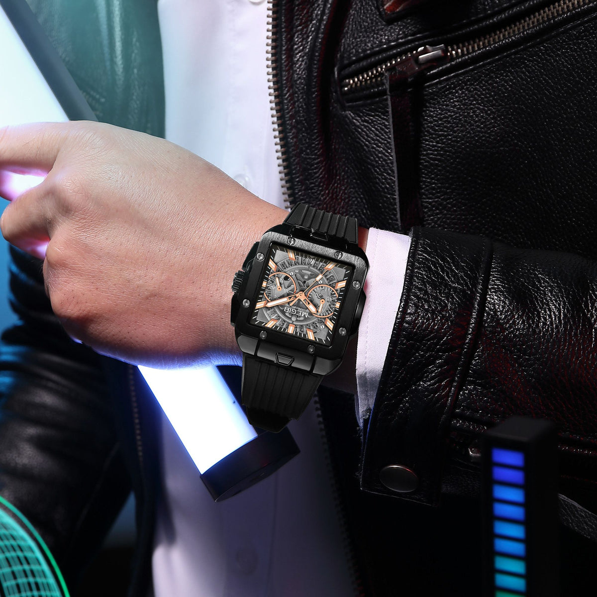 MEGIR Watch for Men Luxury Sport Quartz Wristwatch with Silicone Band Luminous Hands Date Male Chronograph Clock Reloj Hombre 2228