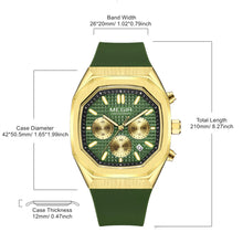 MEGIR Fashion Sport Military Watches for Men Luxury Quartz Wristwatch Silicone Strap Waterproof Date Clock 24-hour Reloj Hombre 2215