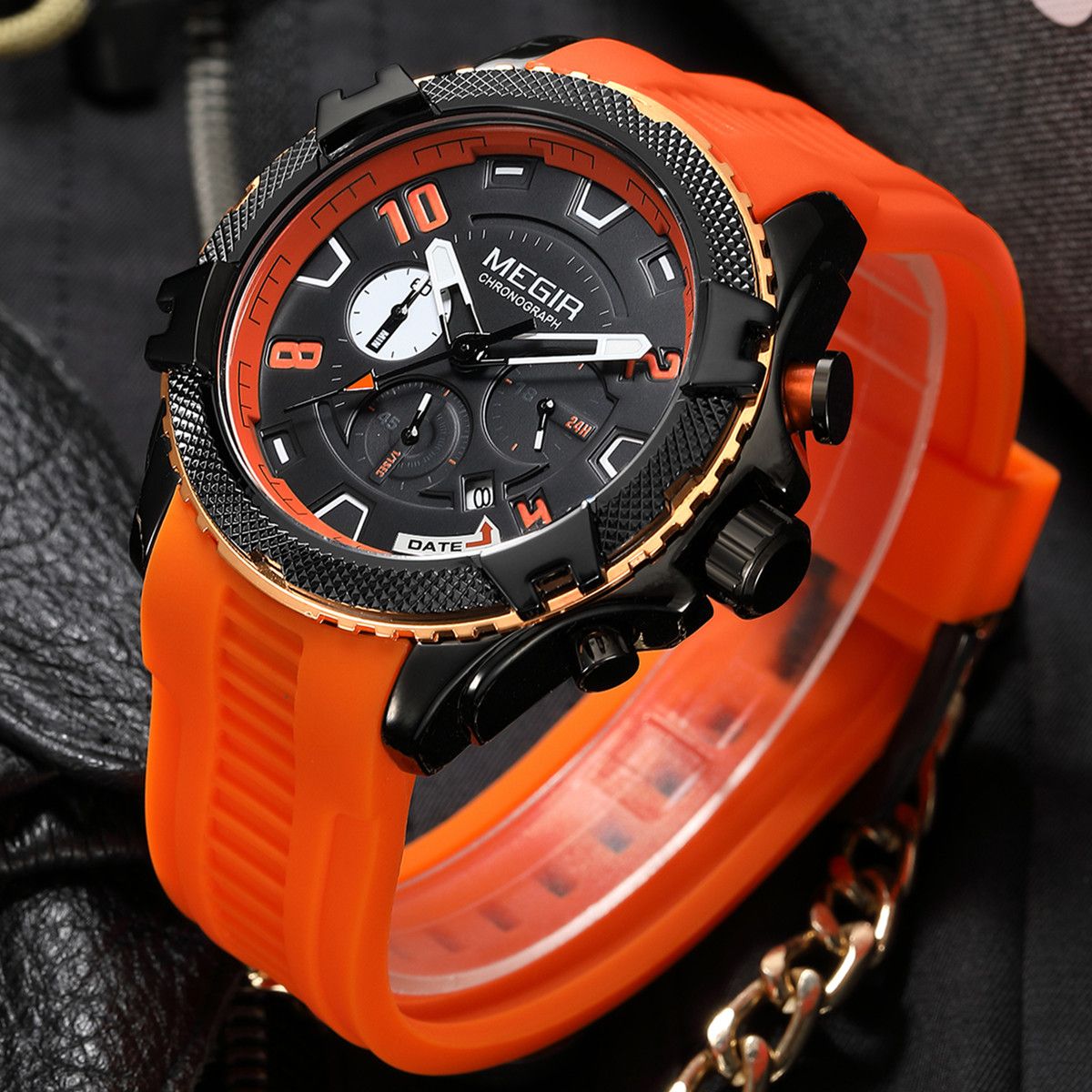 MEGIR Luxury Men's Watches Fashion Sport Quartz Watch Waterproof Date Chronograph Military Wristwatches Clock Reloj Hombre 2200