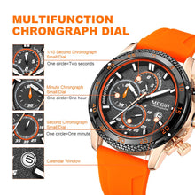 MEGIR Men's Watches Luxury Military Sport Wristwatches Waterproof Luminous Silicone Strap Quartz Chronograph Reloj Hombre 2211