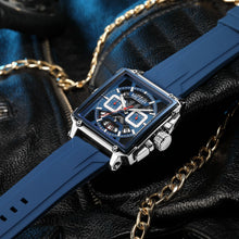MEGIR Sport Watches for Men Waterproof Quartz Military Wristwatches Square Dial Male Chronograph Watch 24-hour Reloj Hombre 2233
