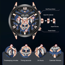 MEGIR Chronograph Luxury Men Quartz Military Watches Silicone Strap Waterproof Man Sport Wristwatch Date Clock Reloj Hombre 2222