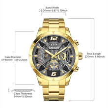 MEGIR Stainless Steel Bracelet Watch for Men Luxury Business Casual Quartz Wristwatch Date Clock Chronograph Big Dial Reloj Hombre 2221