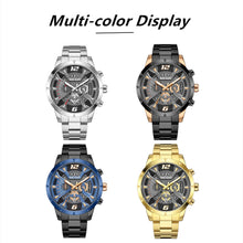 MEGIR Stainless Steel Bracelet Watch for Men Luxury Business Casual Quartz Wristwatch Date Clock Chronograph Big Dial Reloj Hombre 2221