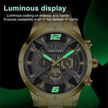 MEGIR Stainless Steel Bracelet Watch for Men Luxury Business Casual Quartz Wristwatch Date Clock Chronograph Big Dial Reloj Hombre 2221